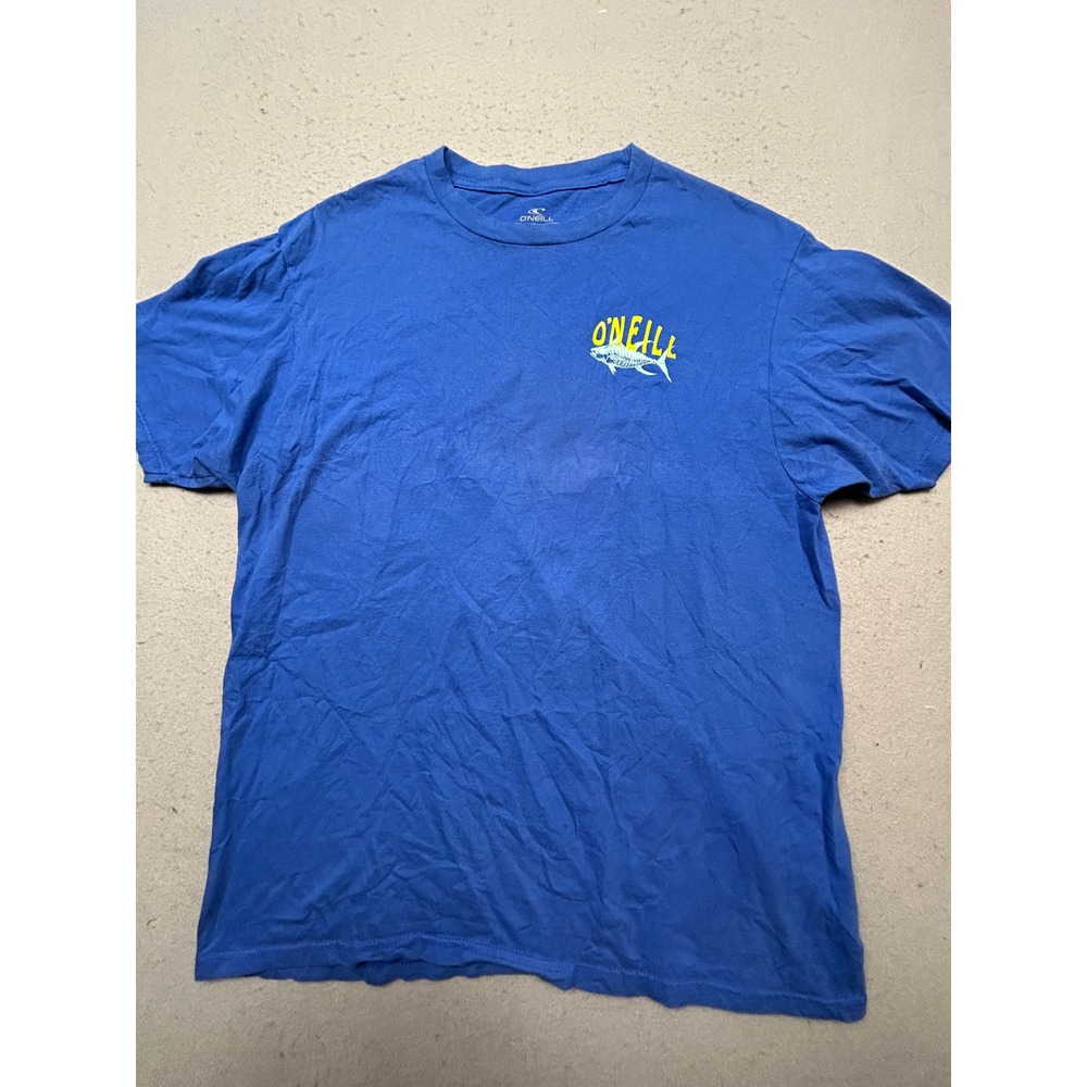O'NEILL T-Shirt 100% Cotton Blue Large Mens
